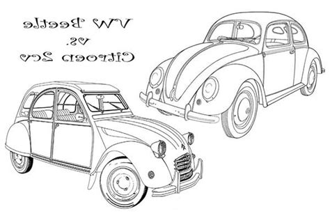 Beetle Car And Citroen 2vs Coloring Pages Best Place To Color