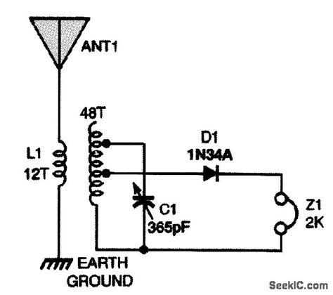 Tunabledualcoilcrystalradio Basiccircuit Circuit Diagram
