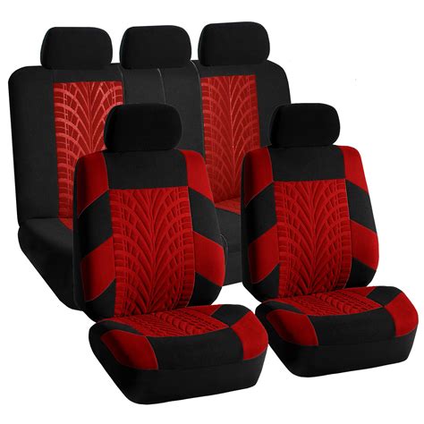 red car seat covers set for auto w floor mat ebay