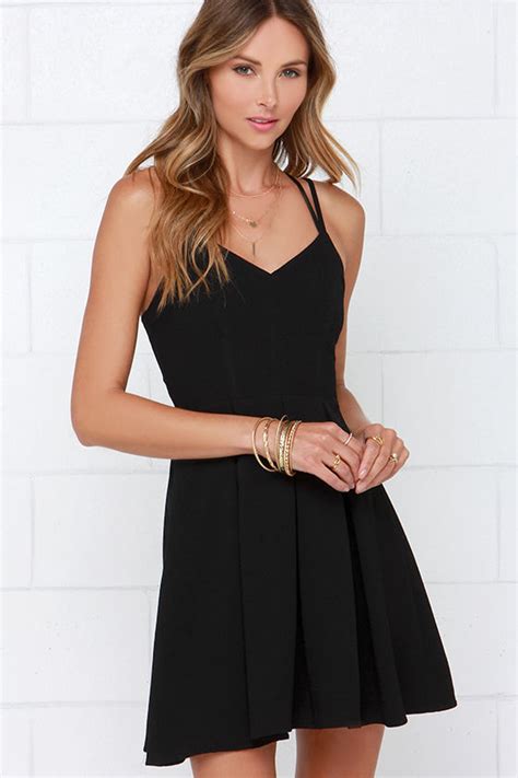 Pretty Black Dress Sleeveless Dress Strappy Dress 4400