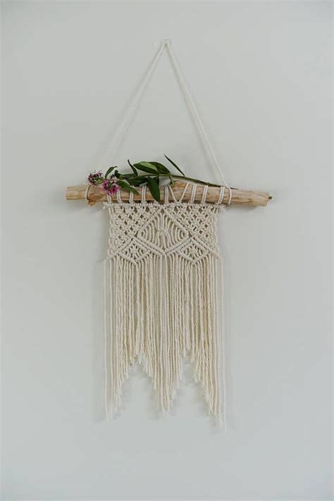 Find 1000's of easy diy crafts. Macrame Wall Hanging. Small Geometric Bohemian pattern ...