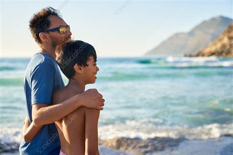 Father With Son And Daughter Play At Beach Stock Image Image Of Water My Xxx Hot Girl