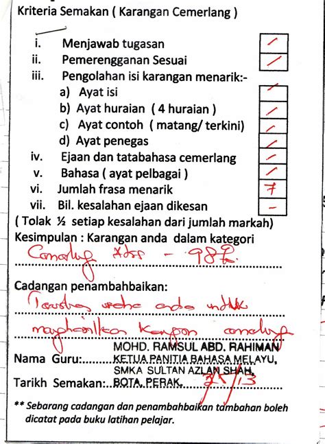 Oleh itu, sebagai murid kita sewajarnya menghargai guru. Laman Bahasa Melayu SPM: BAGAIMANA UNTUK MENGHASILKAN ...