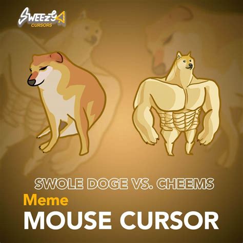 Swole Doge Vs Cheems Meme Cursor Best Memes Cursors Sweezy