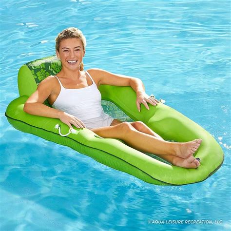 Qfc Aqua Leisure Inflatable Pool Lounger W Canopy And Luxury Recliner