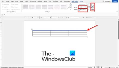 How To Add Border To A Table And Change Its Color In Word Microsoft