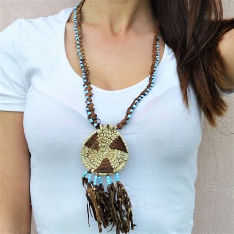 Woman Leather Necklace Tribal Jewelry Egyptian Leather Necklace For