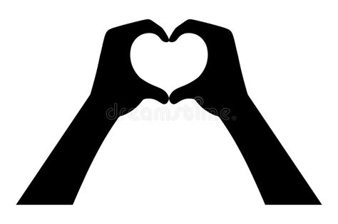 Hands Folded In The Shape Of A Heart Silhouette The Sign Of Love From