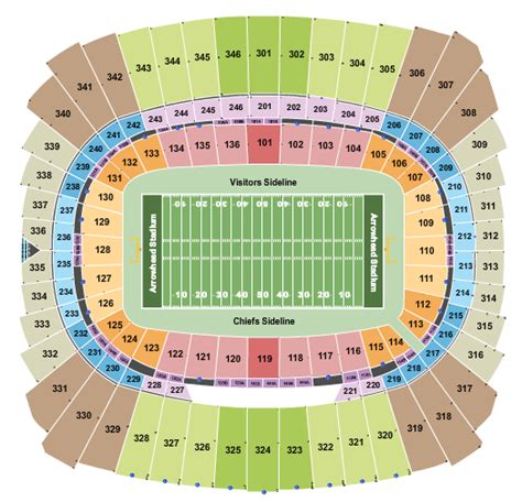 Arrowhead Stadium Seating Chart With Seat Numbers
