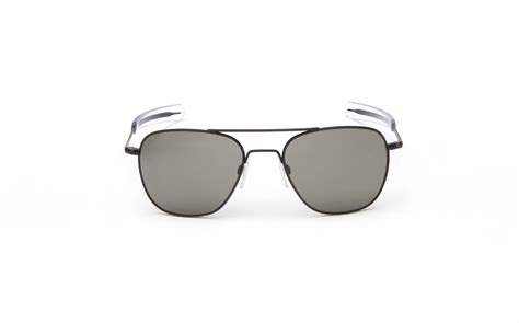 randolph 52mm matte black frame bayonet temple gray polarized aviator sunglasses pilot gear