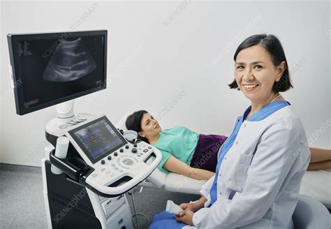 Ultrasound Examination Stock Image F0369369 Science Photo Library