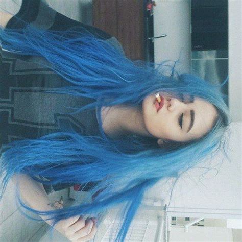 Pin By Sunshinerainbow On ¤ Alternative Blue Hair Tumblr Blue