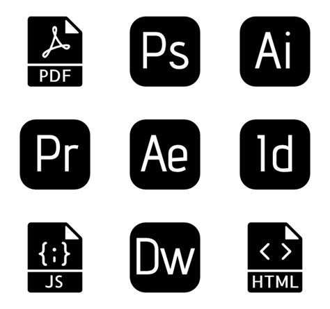 Adobe Creative Suite Icons Vector At Collection Of