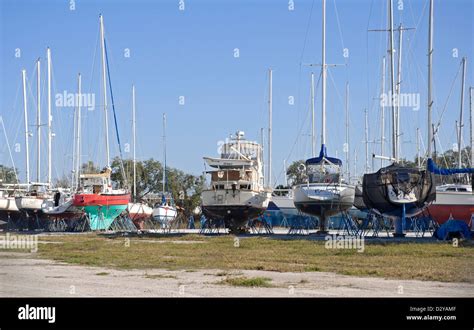 Sailboat Marina For Drydock In Green Cove Springs Along St Johns