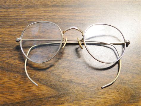 vintage 12k gold filled wire rim eye glasses nice etsy glasses eye glasses gold filled