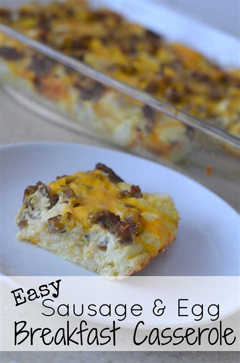 Easy Sausage And Egg Breakfast Casserole Recipe A Crafty