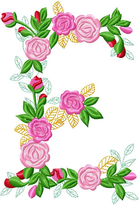 Delicate Roses Floral Font Alphabet Garden Flag Monogram Liberty