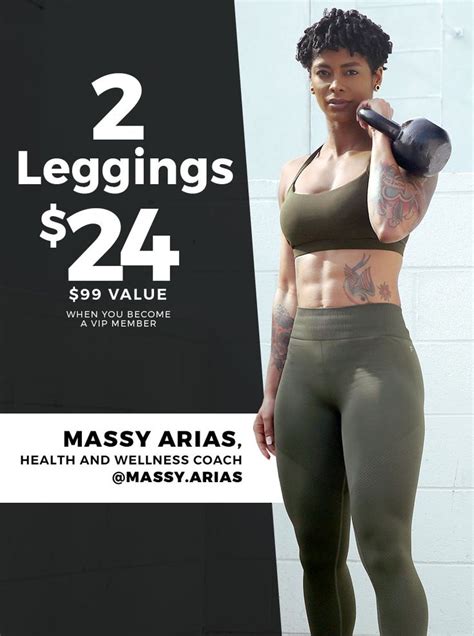 2 Leggings For 24 Massy Arias Celebrity Trainer Yoga Workout Clothes Sports Bra Support