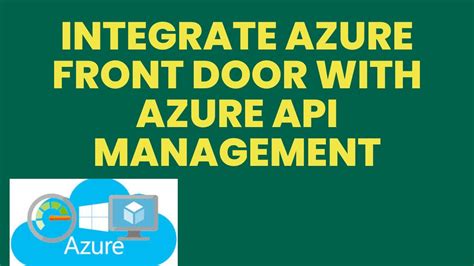 Integrate Azure Front Door With Azure Api Management Youtube