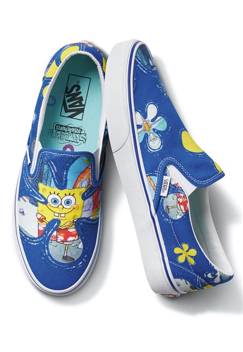 Vans X Spongebob Classic Slip On Aloha Bob Girl Shoes Impericon En