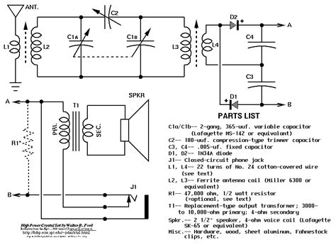Crystal Radio Schematic Wiring Diagram And Schematics