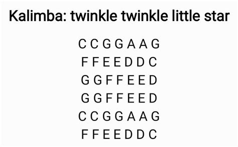 How To Play Twinkle Twinkle Little Star On A 17 Key Kalimba Artofit