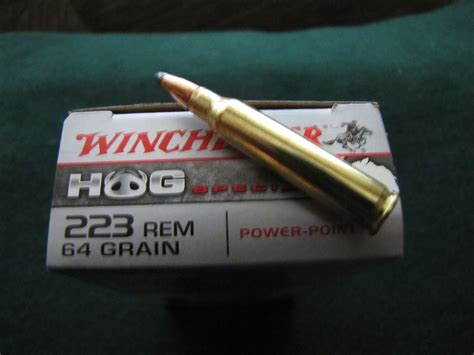20 Rounds Winchester 223 Rem 64 Grain Winchester Super X Hog Special