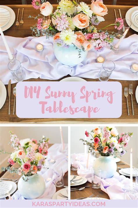 Super Cute And Pretty Diy Sunny Spring Tablescape Karas Party Ideas