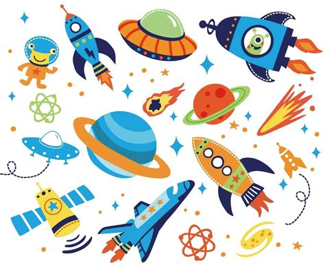 Outer Space Kids Room Peel And Stick Wall Decals Stick Wall Art Kids