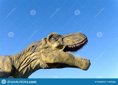 Tyrannosaurus Rex Against Blue Sky Editorial Photo Image Of Leisure