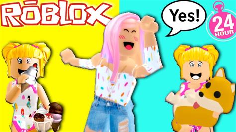 Titi Saying Yes To Goldie For 24 Hours In Roblox Bloxburg Adopt Me