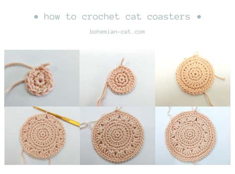 Crochet Cat Coasters Free Pattern And Tutorial Bohemian Cat