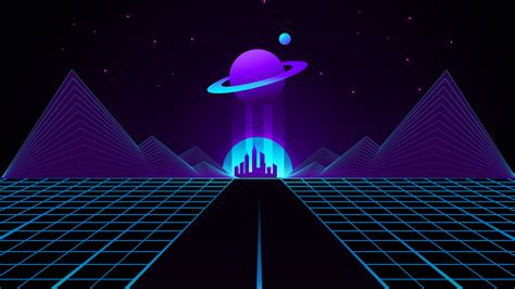 2048x1152 Synthwave Outrun Planet 4k Wallpaper2048x1152 Resolution Hd