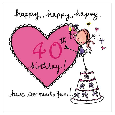Happy Happy Happy 40th Birthday Juicy Lucy Designs Happy 40th