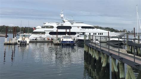 Tiger Woods Yacht Docked At Oyster Bay Marine Center Newsday