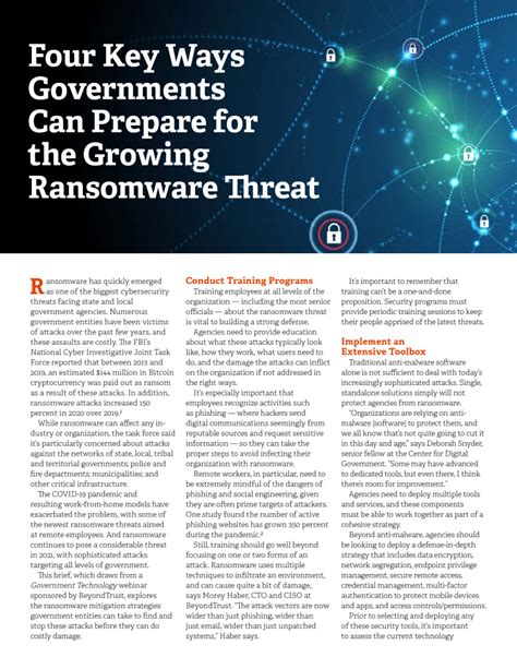 Four Key Ways Governments Can Prepare For The Growing Ransomware Threat