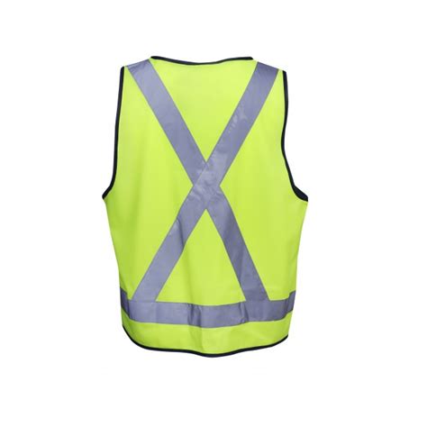 Budget Hi Vis Day Night Safety Vest X Pattern Work In It