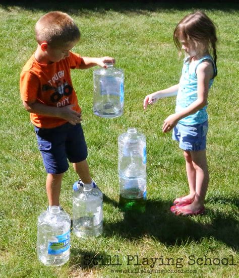 Plastic Bottle Water Tower For Kids Still Playing School