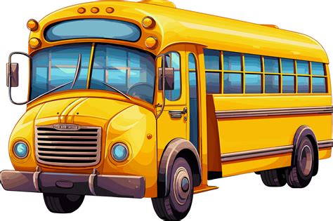 Hand Drawn School Bus Cartoon Fun Art Ai Generated 27291022 Png