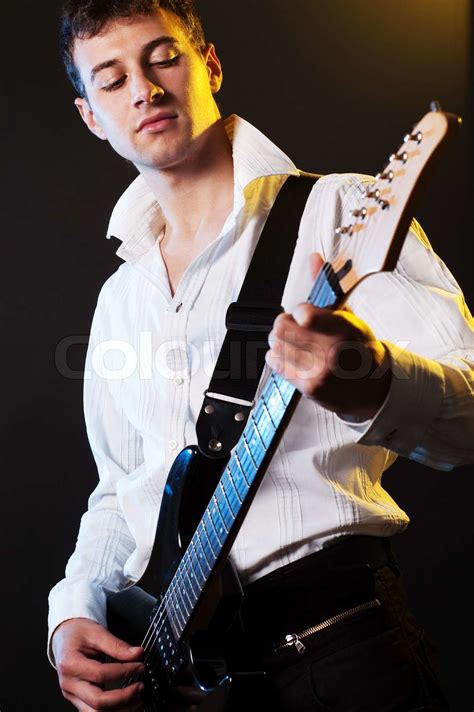 Handsome Guitarist Stock Image Colourbox
