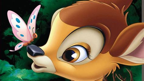 Bambi And Butterfly On The Nose Walt Disney Wallpaper Hd 1920x1080