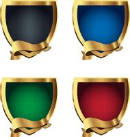 black and gold shields and crests vectors - black gold vector PNG image png image