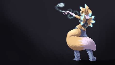 Performance Jeans Yellow Brown Profile View Side View Black Background Renamon Activity