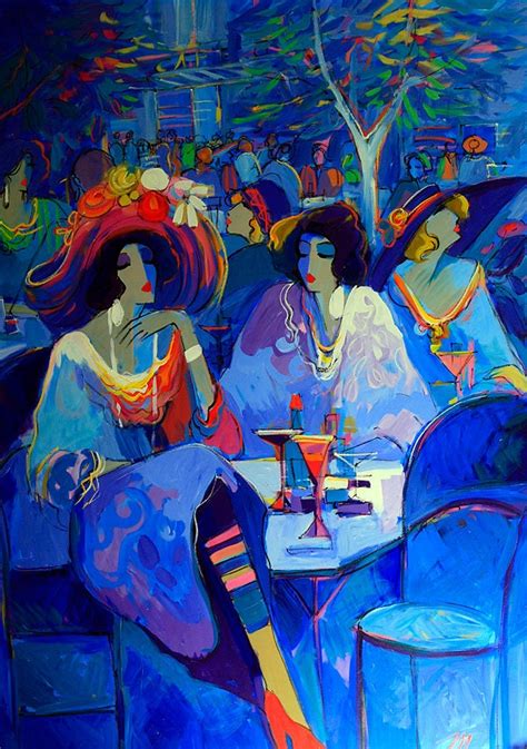 Acrylic On Canvas Original Unique Art Painting Signed By Isaac Maimon