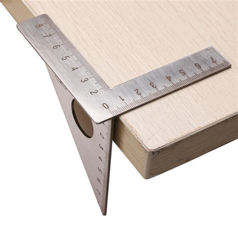 new stainless steel woodworking ruler square layout miter triangle
