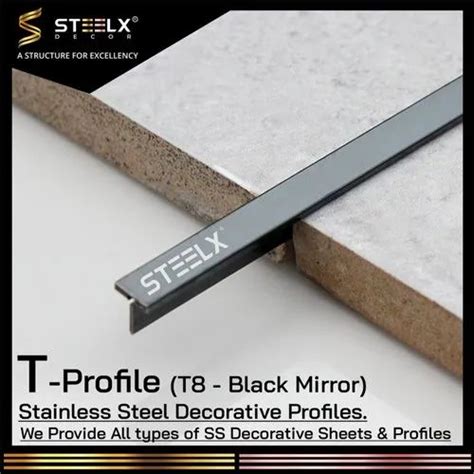 Ss T Profile Stainless Steel Ti Pvd Coated Profiles For
