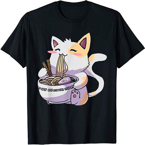 Ramen T Shirt Cat Tshirt Kawaii Anime Tee Japanese T T Shirt Size Up