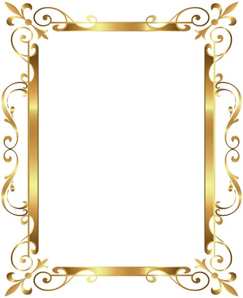 Gold Border Frame Deco Transparent Clip Art Image Gallery