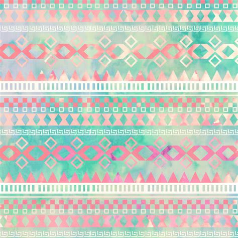 Download Aztec Background Blue Love Pink Fond D Ecran By Tonii7