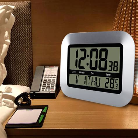 Nuzyz Multi Function Electric Wall Mount Desktop Calendar Alarm Clock